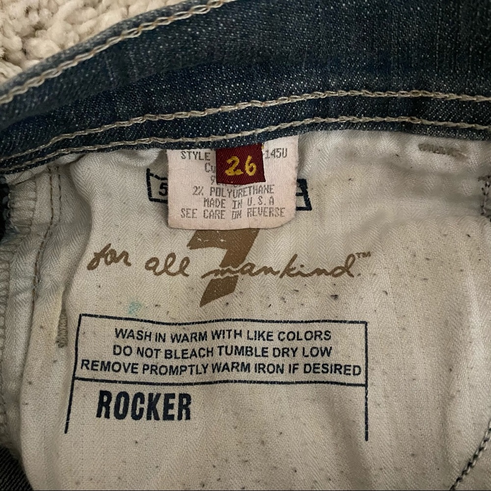 7 For All Mankind Rocker Jeans 26 - Picture 6 of 9